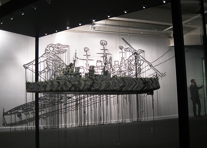 installation pic of solo Hew Locke show at IWM